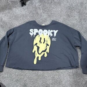 Spooky Smiley Graphic Sweatshirt